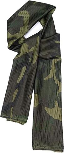 Camo Tactical Scarf Camouflage Net Sniper Veil for Hunting Shooting Wargame Military Outdoor Activities 63x18 inch in Kuwait