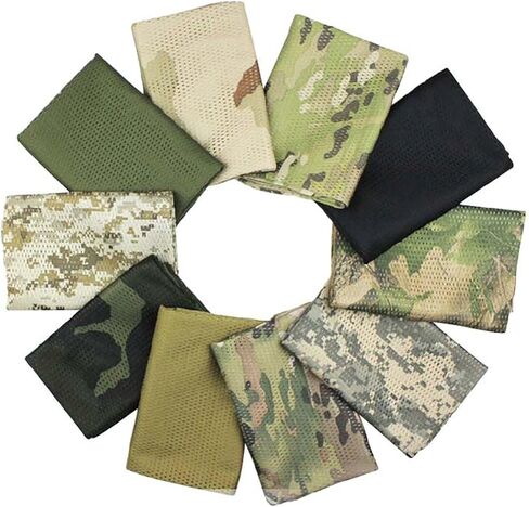 Camo Tactical Scarf Camouflage Net Sniper Veil for Hunting Shooting Wargame Military Outdoor Activities 63x18 inch in Saudi Arabia