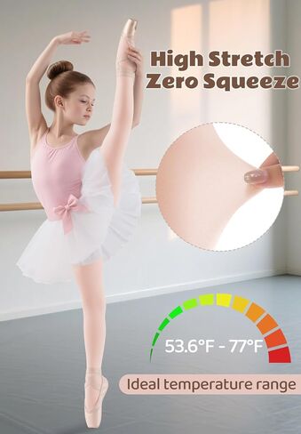Zando 5 Pairs Toddler Ballet Tights for Girls 1-10Y - Ultra Soft Baby Tights Full-Footed Seamless Stocking for School Daily in Kuwait