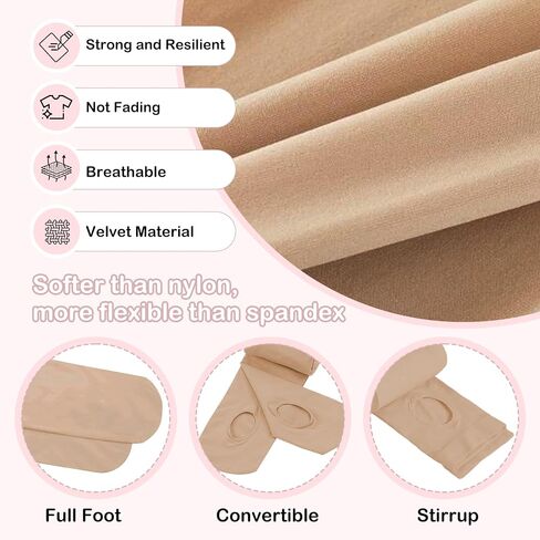 Zando 5 Pairs Toddler Ballet Tights for Girls 1-10Y - Ultra Soft Baby Tights Full-Footed Seamless Stocking for School Daily in Kuwait