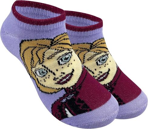 Disney Princess Official Assorted Girls 3 Pack No Show Ankle Socks in Kuwait