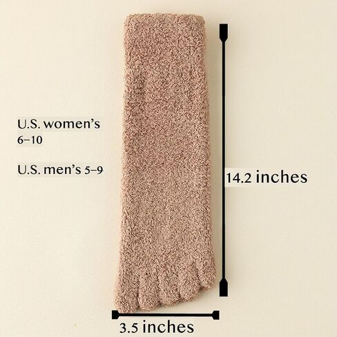 Fluffy Five Toe Socks Coral Fleece Girls Winter Women Men Thick Plush Warm Cozy Comfy Extra Soft Flush Insulating in Saudi Arabia