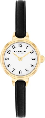 COACH Iris Women’s Quartz Watch - Leather Strap, Classic Round Dial with Numeral Markers - Classic, Versatile Timepiece - Gift for Her 22.5mm in Kuwait