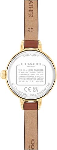COACH Iris Women’s Quartz Watch - Leather Strap, Classic Round Dial with Numeral Markers - Classic, Versatile Timepiece - Gift for Her 22.5mm in Kuwait
