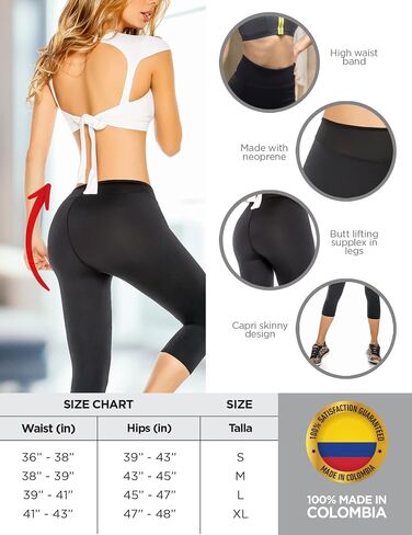 ARANZA Women Sauna Pants Neoprene Capri Heat Shaper Leggings Weight Loss Pants in Saudi Arabia