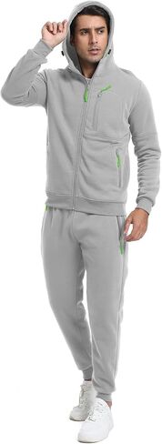 Men's Sweat Suits Jogging Tracksuit 2 Piece Set Casual Athletic Long Sleeve Hoodie Outfit in Kuwait