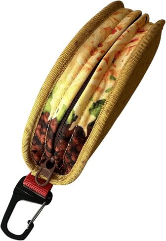 Don Coolio Taco Sunglass Case – Taco-Shaped Zipper Pouch with Carabiner Hook for Glasses, Snacks & Accessories - Travel Storage for Belt, Backpack or Cooler in Saudi Arabia