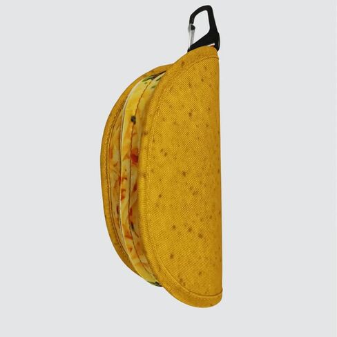 Don Coolio Taco Sunglass Case – Taco-Shaped Zipper Pouch with Carabiner Hook for Glasses, Snacks & Accessories - Travel Storage for Belt, Backpack or Cooler in Saudi Arabia