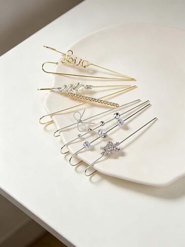 Ear Cuff Crawler Earrings for Women Fashion Ear Wrap Hook Earrings Long Piercing Crystal Trapezoid Curve Snowflake Bow Style Earring Set Silver Gold Pierced Clip Earring Trendy Jewelry Gifts in Saudi Arabia