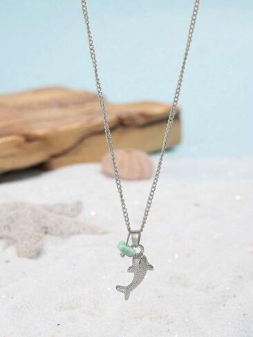 Boho Fish Necklace for Women, Beach Hawaiian Dainty Lucky Fish Pendant Necklaces Summer Ocean Minimalist Jewelry for Her in Kuwait