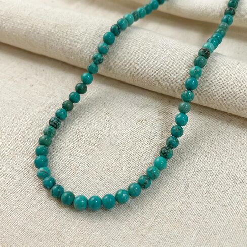 Turquoise Necklace, 6 mm Beaded Necklace for Men, Western Boho Beach Jewelry for Women in Kuwait