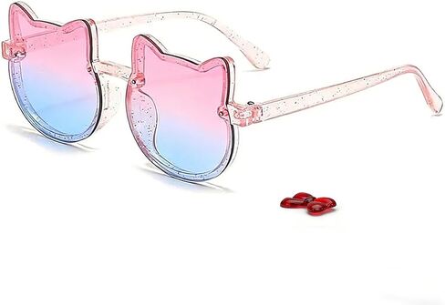Kids Sunglasses Polarized UV Protection Lovely Pink Cat Girls Sunglasses Kitty Age 2-8 Baby in Saudi Arabia