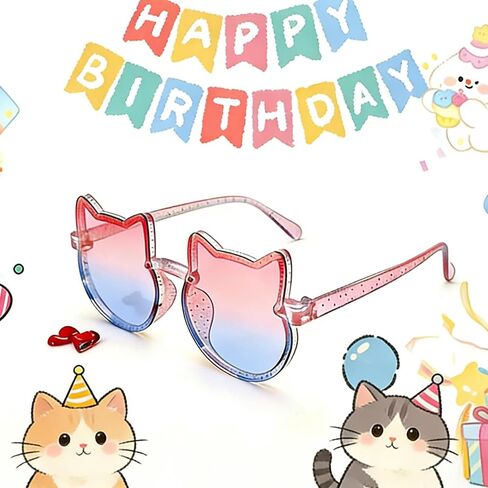 Kids Sunglasses Polarized UV Protection Lovely Pink Cat Girls Sunglasses Kitty Age 2-8 Baby in Saudi Arabia