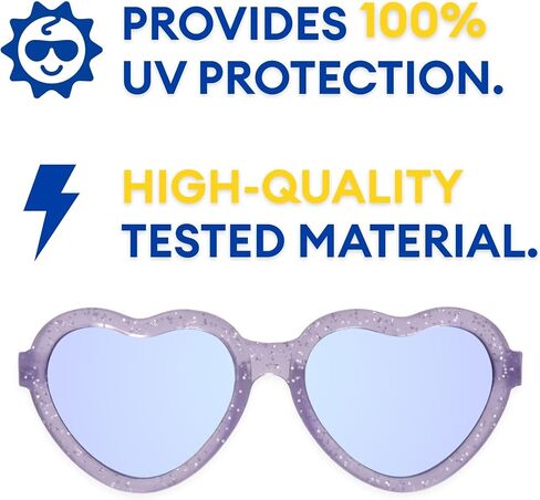 Babiators Originals Hearts: Lavender Shimmer | Purple Mirrored Lenses | Ages 0-2 in Saudi Arabia