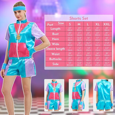 80s 90s Outfit for Women 80s Costume Hip Hop Costume Disco Retro Theme Party Outfit Hawaiian Vintage in Saudi Arabia