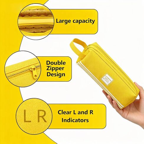 Organizer for Daily Contacts -Contact Lens Case, All-in-One Portable Travel Case with L/R Labels, Holds Up to 60 Lenses (1 Month Supply), Water-Resistant & Double Zipper Design （Green） in Kuwait
