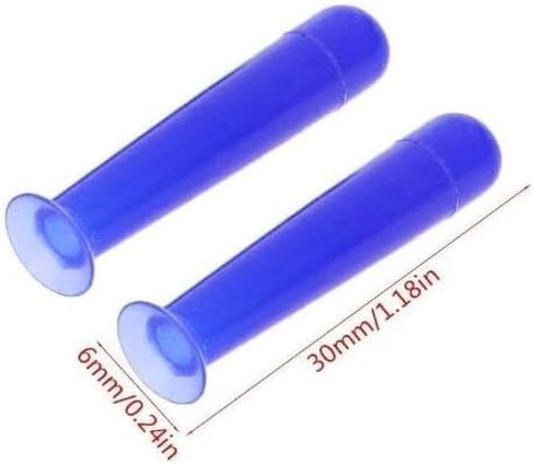 2Pcs Blue Handy Silicone Soft Contact Lenses Small Suction Cups Stick, RGP Inserter Remover Cases, Applies Contacts Safely and Hygienically, Contact Lens Remover, Contact Lens Cases in Kuwait