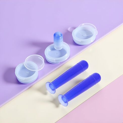 2Pcs Blue Handy Silicone Soft Contact Lenses Small Suction Cups Stick, RGP Inserter Remover Cases, Applies Contacts Safely and Hygienically, Contact Lens Remover, Contact Lens Cases in Kuwait