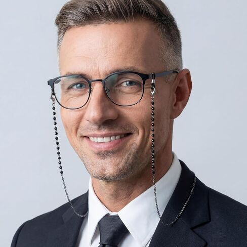 سلاسل النظارات للنساء أنيقة، 6 قطع من سلسلة النظارات مطرزة حول الرقبة للنساء، سلسلة النظارات الشمسية الأنيقة مع حلقات قابلة للتعديل in Kuwait