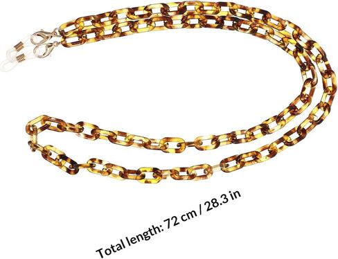 سلسلة النظارات خفيفة الوزن من الأكريليك على شكل سلحفاة حامل نظارات شمسية ضد فقدان النظارات للنساء إكسسوارات نظارات متينة 28.34 بوصة in Kuwait