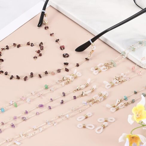 سلسلة نظارات MECCANIXITY، حزام النظارات الحجرية، سلاسل حبل أنيقة مع أطراف سلسلة للنساء in Kuwait