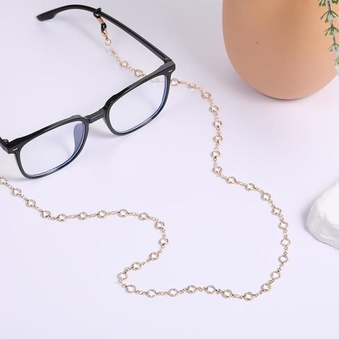 سلسلة نظارات SynHHergyx للنساء، سلاسل نظارات مطرزة للنساء، سلاسل خرز النظارات وحاملات نظارات العين حول الرقبة لحزام القراءة in Kuwait