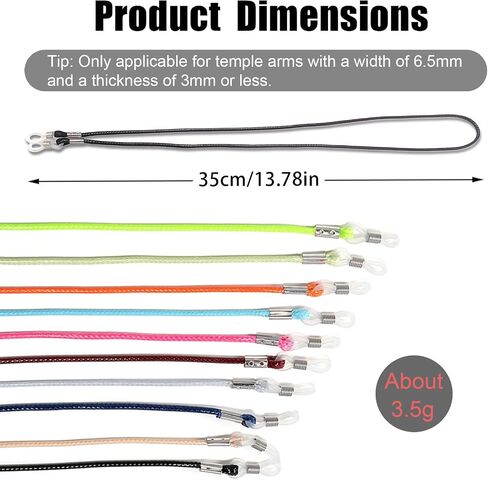 12 Pack Eye Glasses Fixation Rope, Adjustable Leather Eyeglasses Fixation Rope, Glasses Lanyard For Women Men & Kids Eye Holder Strings Around Neck in Saudi Arabia