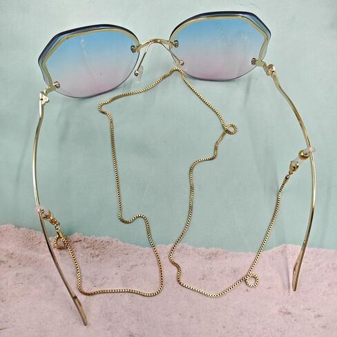 Eyewear Chain for Sunglasses, Gold Metal Ball Chain, Fashion Glasses Chain for Women in Saudi Arabia