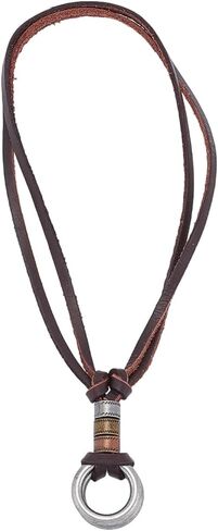 GORGECRAFT Cowhide Leather Eyeglass Holder Necklace Ring Adjustable Glasses Cord Strap Reading Eyeglasses Sunglasses Chain Anti-Lost Eye Glasses Lanyard Alloy Loop O Ring for Women Men in Kuwait