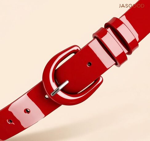 حزام JASGOOD للسيدات من الجلد الحائز على براءة اختراع لسراويل الجينز، حزام نسائي عتيق من الخمسينيات للفستان in Kuwait