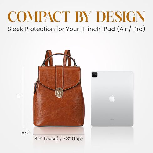 rofozzi Brown Structured Vegan Leather Backpack Purse and Handbag for Women in Saudi Arabia