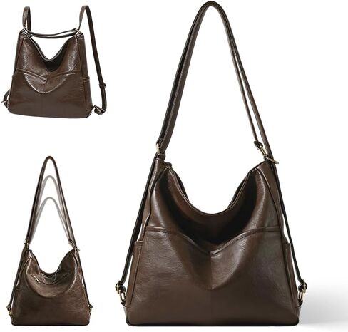 Convertible Backpack Purse for Women Tote Backpack Convertible Hobo Bag Vegan Leather Crossbody Shoulder Handbags in Kuwait