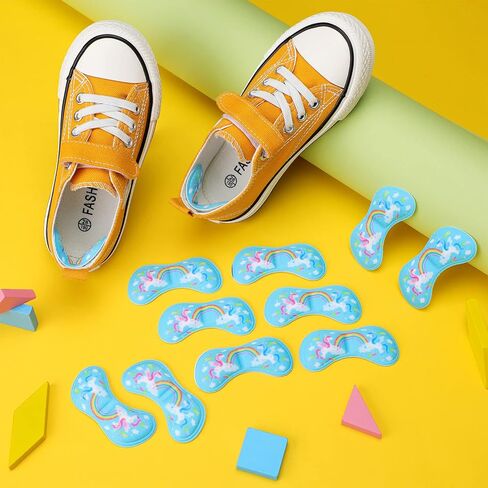 Geyoga 12 Pieces Kids Shoe Inserts Extra Sticky Heel Grips Cute Soft Heel Pads for Loose Shoes Prevent Skin Rubbing and Blister for Toddlers Girls Boys(Unicorn Style) in Saudi Arabia
