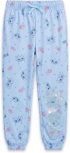 Disney Lilo and Stitch Pants for Girls, Fleece Lined Jogger Pants, Stitch Sweat Pants for Girls, Sizes 4-12 in Kuwait