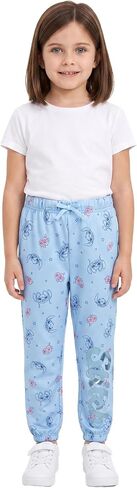 Disney Lilo and Stitch Pants for Girls, Fleece Lined Jogger Pants, Stitch Sweat Pants for Girls, Sizes 4-12 in Kuwait