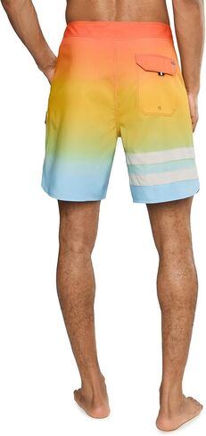 شورت رجالي من Hurley Phantom-Eco Block Party مقاس 18 بوصة، برتقالي متدرج، 36 in Kuwait