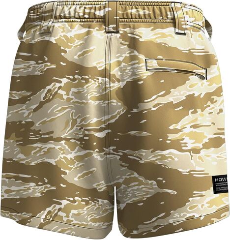 Howitzer Men's Hybrid Boardshort, Pink Camo Tiger Stripe, 4" Inseam, Adjustable Drawstring in Kuwait