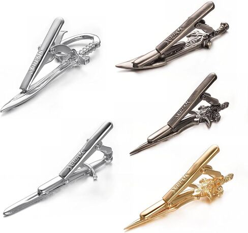 Yoursfs Vintage Scottish Sword Tie Clips for Men Personalised Tie Clips Funny Sword Tie Bars Unique Cool Tie Pin for Men's Jewelry in Kuwait