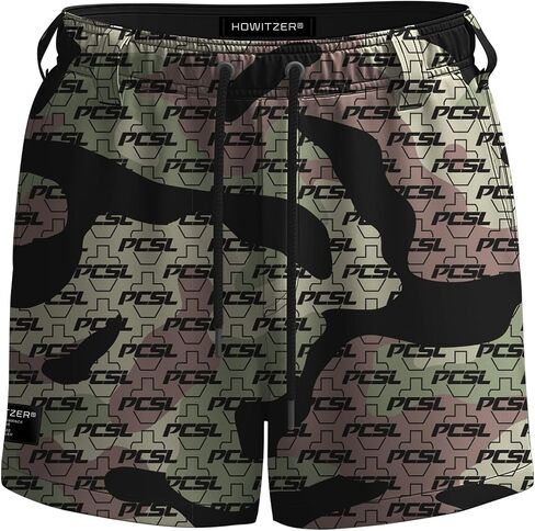 Howitzer Men's Hybrid Boardshort, Pink Camo Tiger Stripe, 4" Inseam, Adjustable Drawstring in Kuwait