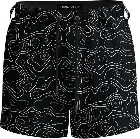 Howitzer Men's Hybrid Boardshort, Pink Camo Tiger Stripe, 4" Inseam, Adjustable Drawstring in Kuwait