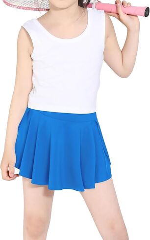 Toddler Tennis Skirt,Toddler Skort for Girls Royal Blue 5-6 Years, Baby Girls for School Kids, Athletic Butterfly Flowy Shorts with Pocket in Kuwait