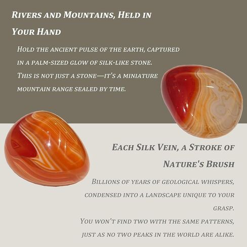 Natural Red Agate Stone – Handcrafted Polished Decorative Gemstone – Perfect for Home Décor, Healing, and Collecting in Kuwait