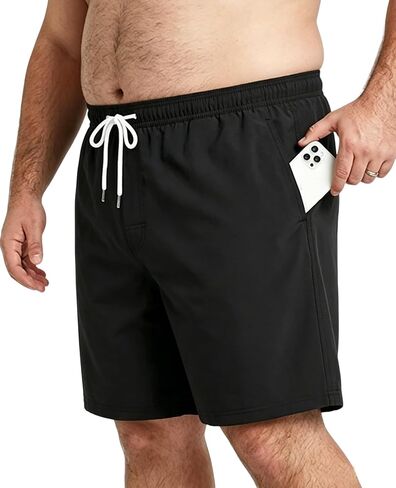 Mens Big and Tall Swim Trunks 9 inch Mesh Liner Board Shorts Quick Dry Bathing Suits for Men Plus Size 3XL-6XL in Saudi Arabia