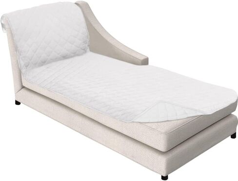 أغطية كرسي بذراعين للكلاب من Sofa Shield®، واقي أثاث ذو وجهين مع حزام، غطاء وسادة مقاوم للبقع والتمزق، مقعد مقاس 23 بوصة، غطاء منزلق قابل للغسل في الغسالة، كريم رغو البحر للحيوانات الأليفة والقطط in Kuwait