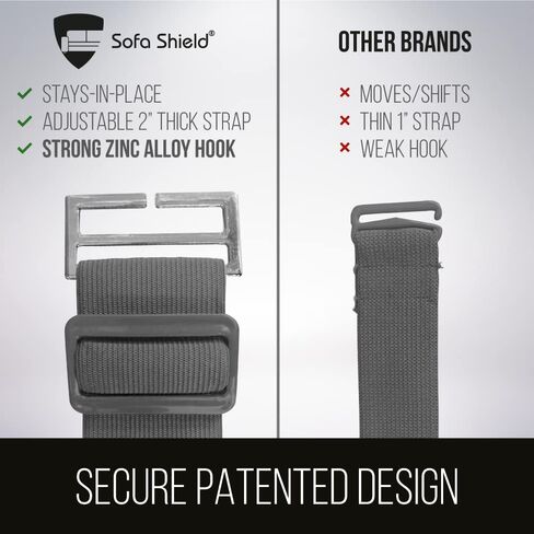 أغطية كرسي بذراعين للكلاب من Sofa Shield®، واقي أثاث ذو وجهين مع حزام، غطاء وسادة مقاوم للبقع والتمزق، مقعد مقاس 23 بوصة، غطاء منزلق قابل للغسل في الغسالة، كريم رغو البحر للحيوانات الأليفة والقطط in Kuwait