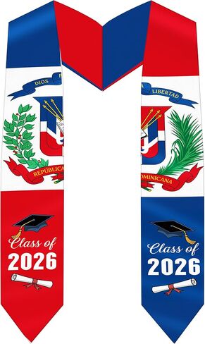 Romart Graduation Stole 2026, Puerto Rico, Dominican, Filipino, Ecuadorian Haitian Graduation Sash for Grads Adults Unisex in Saudi Arabia