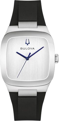 Bulova Millennia Latin Grammy Special Edition Silver Dial Black Rubber Strap Watch 35mm - 96A335 in Kuwait
