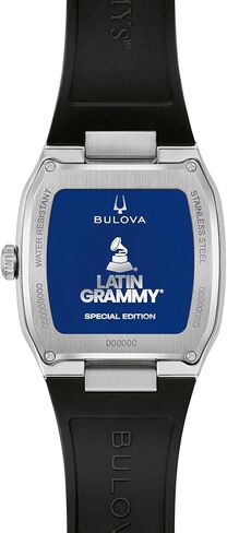Bulova Millennia Latin Grammy Special Edition Silver Dial Black Rubber Strap Watch 35mm - 96A335 in Kuwait