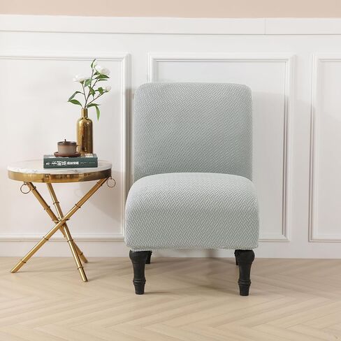 LiveGo Armless Accent Chair Cover Slipcover,Slipper Chair Stretch Spandex Removable for Armless Chair Furniture Protector for Living Dining Room Hotel (Pink) in Saudi Arabia