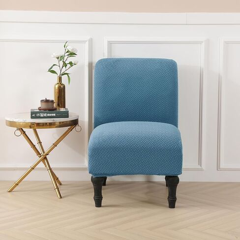 LiveGo Armless Accent Chair Cover Slipcover,Slipper Chair Stretch Spandex Removable for Armless Chair Furniture Protector for Living Dining Room Hotel (Pink) in Saudi Arabia